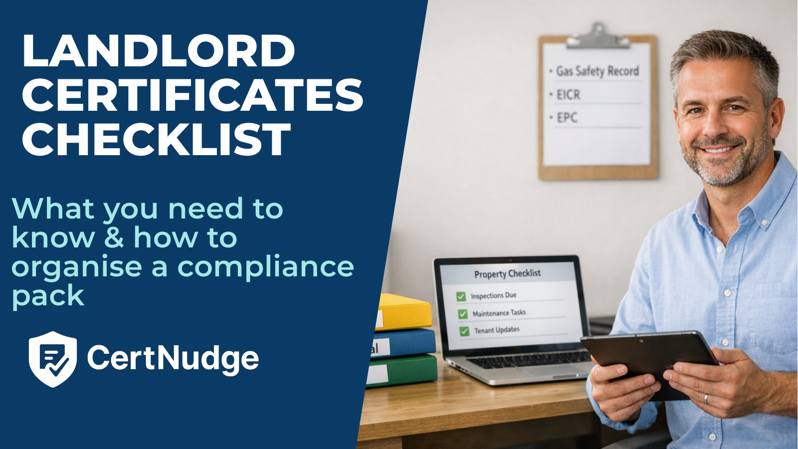 Landlord certificates checklist and organised compliance pack documents