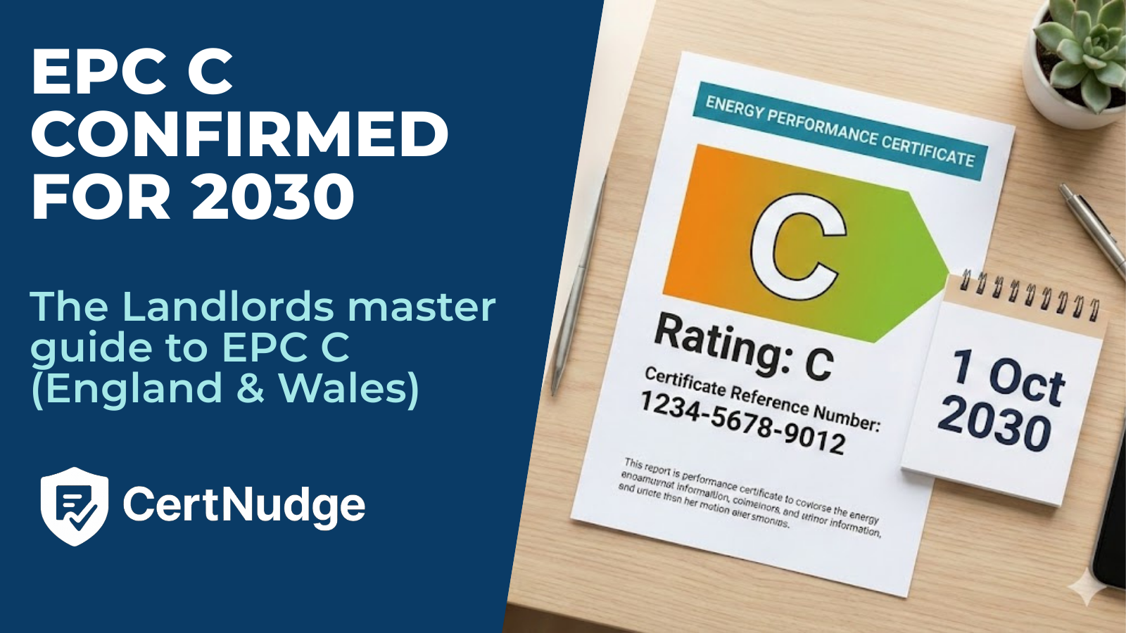 Photograph featuring a generic Energy Performance Certificate rated C