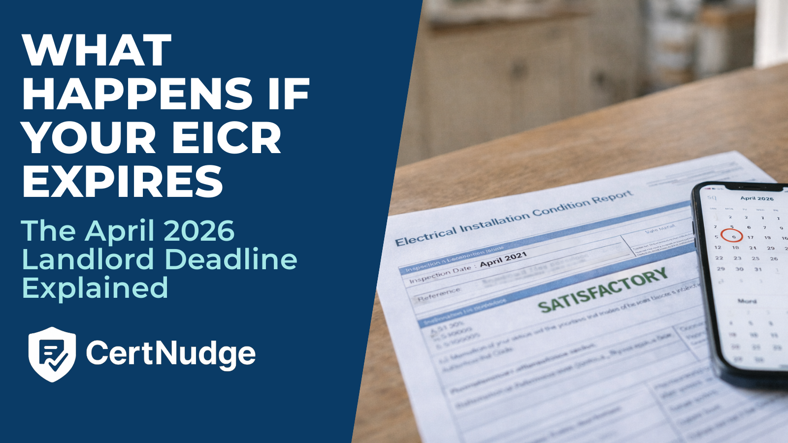 Electrical consumer unit representing the 2026 EICR renewal deadline for landlords in England
