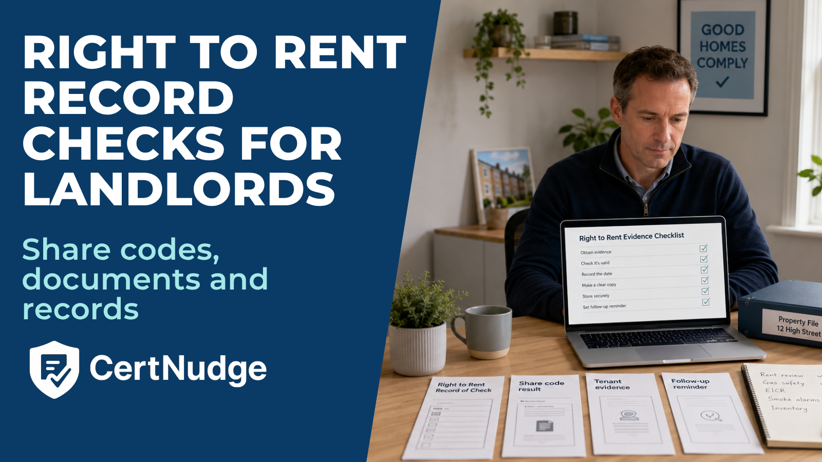 Landlord performing right to rent checks on a tenant